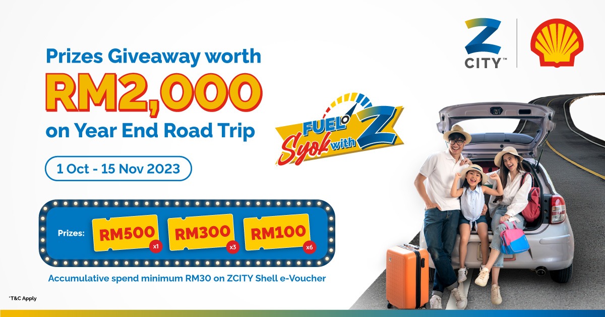 Shell, free petrol, free fuel, petrol, fuel, road trip, giveaway, contest, ZCITY, e-voucher, voucher