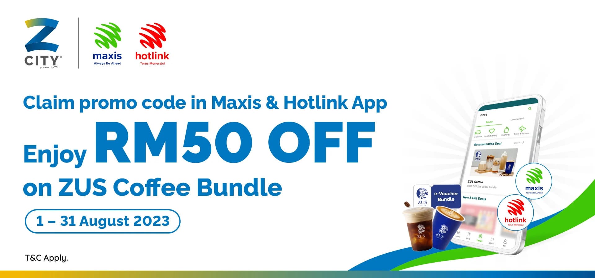Enjoy RM50 OFF on ZUS Coffee Bundle!